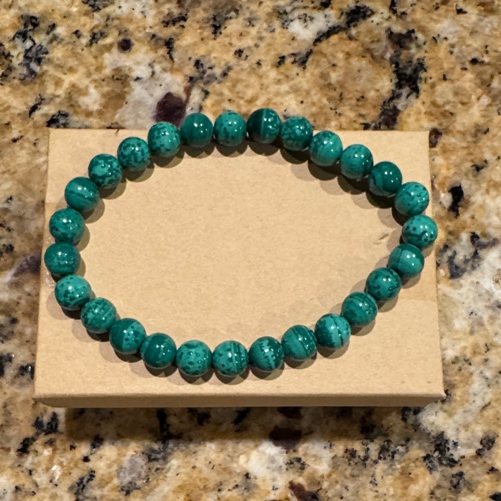 Malachite Elegant Green Beaded Bracelet